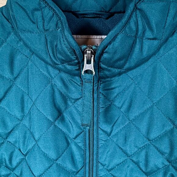 Van Heusen Womens Quilted Vest Teal Green Size L Full Zip NWOT - Picture 3 of 11